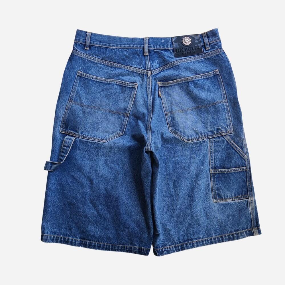 Delf blue denim baggy carpenter jorts